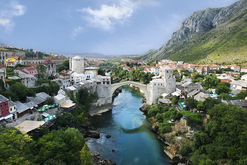 Mostar Old Town panorama