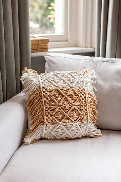 Macramé cushion