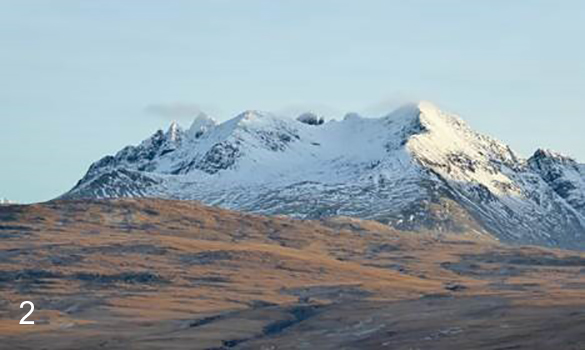 Photograph of the Cuillin from further north
