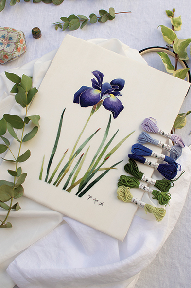 Iris from The Kew Book of Embroidered Flowers Iris from The Kew Book of Embroidered Flowers