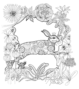 Hare in Flowers
